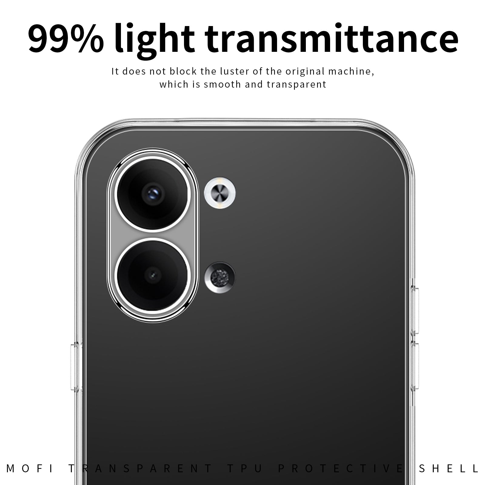 MOFI Transparent Phone Case For Oppo Reno9 5G/Reno9 Pro 5G Shockproof TPU Mobile Phone Cover MOFI Transparent Phone Case For Oppo Reno9 5G/Reno9 Pro 5G Shockproof TPU Mobile Phone Cover